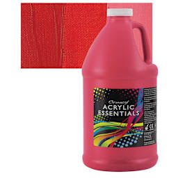 Chromacryl Acrylic Essentials - Warm Red, Half Gallon and swatch