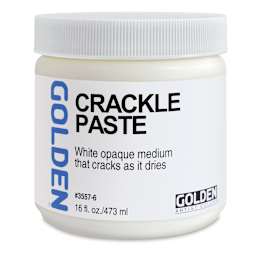 Golden Crackle Paste - Front of 16 oz Jar shown