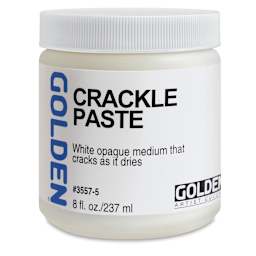 Golden Crackle Paste - Front of 8 oz Jar shown