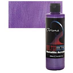 Chroma Molten Metals Acrylic - Plum Purple, 8.4 oz and swatch