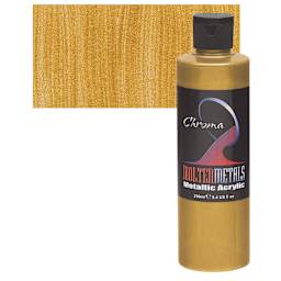 Chroma Molten Metals Acrylic - Xanadu Gold and swatch