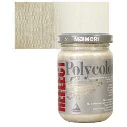 Maimeri Polycolor Vinyl Paint - Reflect White, 140 ml and swatch