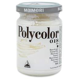 Maimeri Polycolor Vinyl Paints - Titanium White, 140 ml Jar