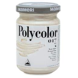 Maimeri Polycolor Vinyl Paints - Platinum White, 140 ml Jar