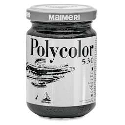 Maimeri Polycolor Vinyl Paints - Black, 140 ml Jar