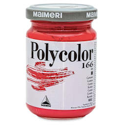 Maimeri Polycolor Vinyl Paints - Carmine, 140 ml Jar