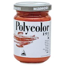 Maimeri Polycolor Vinyl Paints - Red Ochre, 140 ml Jar