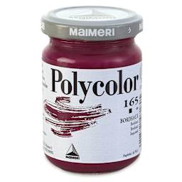 Maimeri Polycolor Vinyl Paint - Bordeaux, 140 ml, Jar
