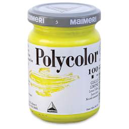 Maimeri Polycolor Vinyl Paints - Lemon Yellow, 140 ml Jar