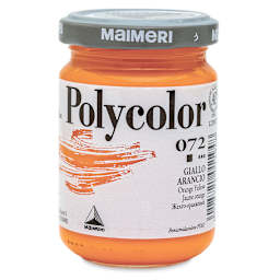 Maimeri Polycolor Vinyl Paints - Orange Yellow, 140 ml Jar