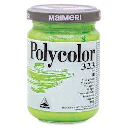 Maimeri Polycolor Vinyl Paints - Yellowish Green, 140 ml jar