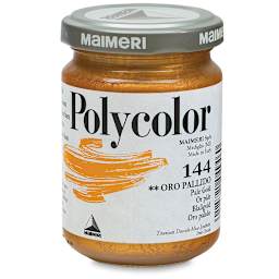 Maimeri Polycolor Vinyl Paints - Pale Gold, 140 ml jar