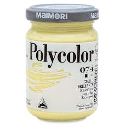 Maimeri Polycolor Vinyl Paints - Brilliant Yellow, 140 ml jar