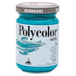 Maimeri Polycolor Vinyl Paints - Turquoise Blue, 140 ml jar