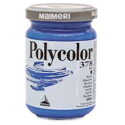 Maimeri Polycolor Vinyl Paints - Phthalo Blue, 140 ml jar