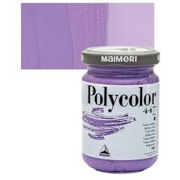 Maimeri Polycolor Vinyl Paint - Brilliant Violet, 140 ml jar and swatch