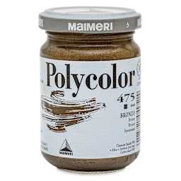 Maimeri Polycolor Vinyl Paints - Bronze, 140 ml jar