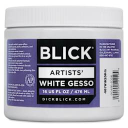Blick Artists Acrylic Gesso - White, 16 oz jar, front label