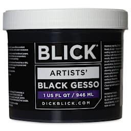 Blick Artists Acrylic Gesso - Black, Quart jar