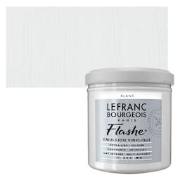 Lefranc & Bourgeois Flashe Vinyl Paint - White,  125 ml jar and swatch