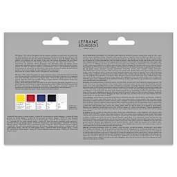 Lefranc & Bourgeois Flashe Vinyl Paint - Basics Set of 5, 80 ml, back of package