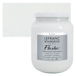 Lefranc & Bourgeois Flashe Vinyl Paint - White, 750 ml and swatch