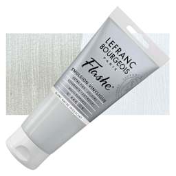 Lefranc & Bourgeois Flashe Vinyl Paint - Iridescent Pearl White, 80 ml tube and swatch