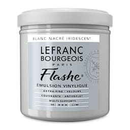 Lefranc & Bourgeois Flashe Vinyl Paint -  Iridescent Pearl White, 125 ml jar