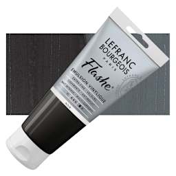 Lefranc & Bourgeois Flashe Vinyl Paint - Black, 80 ml tube and swatch