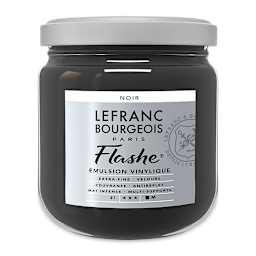 Lefranc & Bourgeois Flashe Vinyl Paint - Black, 400 ml jar