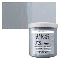 Lefranc & Bourgeois Flashe Vinyl Paint - Stone Gray, 125 ml jar and swatch