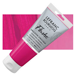 Lefranc & Bourgeois Flashe Vinyl Paint - Magenta, 80 ml tube and swatch