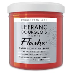 Lefranc & Bourgeois Flashe Vinyl Paint - Red Vermilion, 125 ml jar