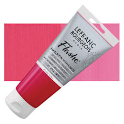 Lefranc & Bourgeois Flashe Vinyl Paint - Ruby Red, 80 ml tube and swatch