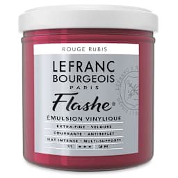 Lefranc & Bourgeois Flashe Vinyl Paint - Ruby Red, 125 ml jar