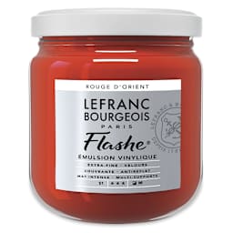Lefranc & Bourgeois Flashe Vinyl Paint - Front of 400 ml Oriental Red jar