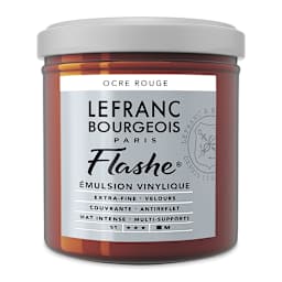 Lefranc & Bourgeois Flashe Vinyl Paint - Red Ochre, 125 ml jar
