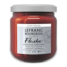 Lefranc & Bourgeois Flashe Vinyl Paint - Red Ochre, 400 ml jar