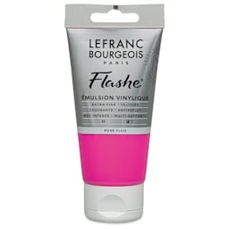Lefranc & Bourgeois Flashe Vinyl Paint - Fluorescent Pink, 80 ml tube