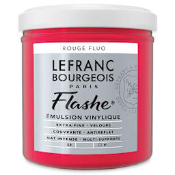 Lefranc & Bourgeois Flashe Vinyl Paint - Fluorescent Red, 125 ml jar