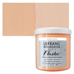 Lefranc & Bourgeois Flashe Vinyl Paint - Rose Ochre, 125 ml jar and swatch
