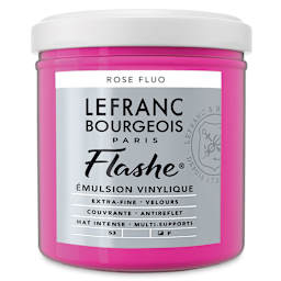 Lefranc & Bourgeois Flashe Vinyl Paint - Fluorescent Pink, 125 ml jar