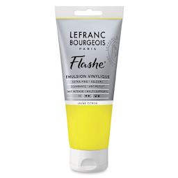 Lefranc & Bourgeois Flashe Vinyl Paint - Lemon Yellow, 80 ml tube