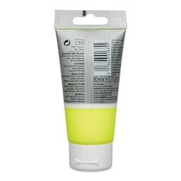 Lefranc & Bourgeois Flashe Vinyl Paint - Fluorescent Yellow, 80 ml tube (back of tube)
