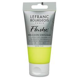 Lefranc & Bourgeois Flashe Vinyl Paint - Fluorescent Yellow, 80 ml tube