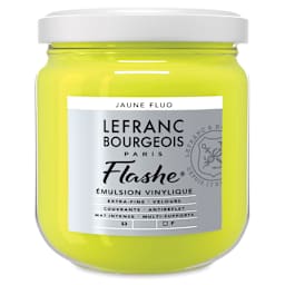 Lefranc & Bourgeois Flashe Vinyl Paint - Fluorescent Yellow, 400 ml jar