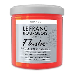 Lefranc & Bourgeois Flashe Vinyl Paint - Orange, 125 ml jar