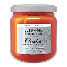 Lefranc & Bourgeois Flashe Vinyl Paint - Japanese Orange, 400 ml jar