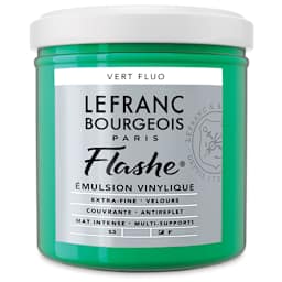 Lefranc & Bourgeois Flashe Vinyl Paint - Fluorescent Green, 125 ml jar