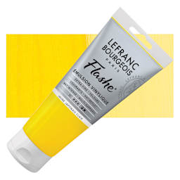Lefranc & Bourgeois Flashe Vinyl Paint - Japanese Yellow, 80 ml tube and swatch